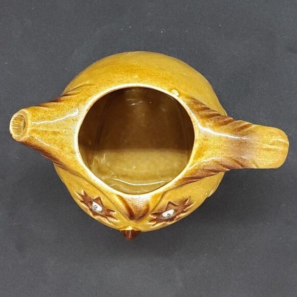 Ceramic Gold Owl Creamer and Salt & Pepper Set - Picture 6 of 14